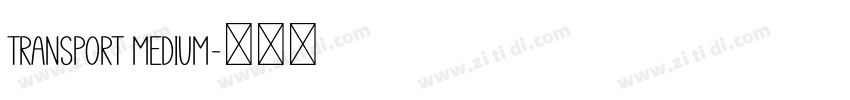 Transport Medium字体转换 Transport Medium字体转换